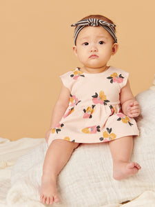 Tea Collection Baby Bodysuit Dress - Painted Floral
