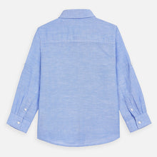 Mayoral Boy Linen Shirt - Light Blue