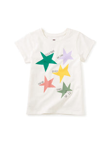 Tea Collection Reach for the Stars Tee - Chalk