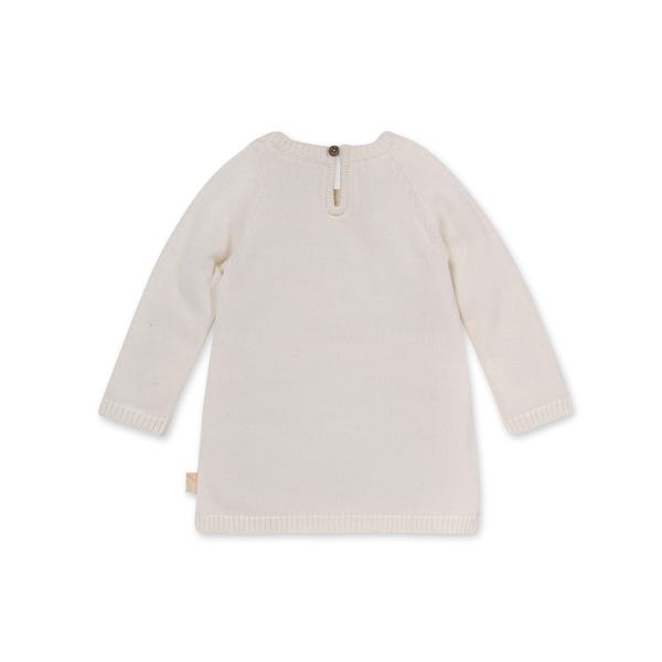 newborn sweater dress Burt's Bees Baby Burt's Bees Cable Sleeve Organic Cotton Sweater Dress in Eggshell at Nordstrom, Size 6-9M
