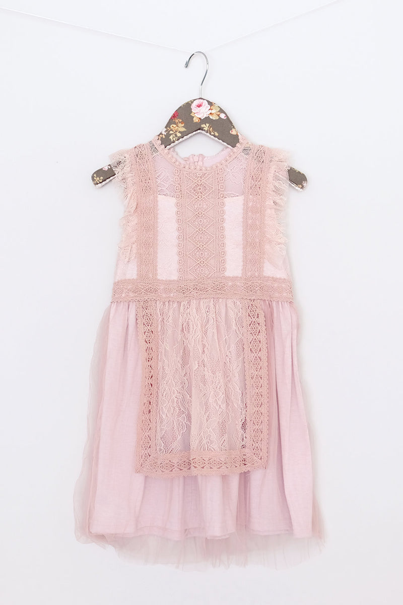 chinese dress ladies Maeli Rose Lace Apron Dress 3T
