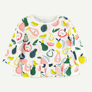 Oliver and Rain Fruit Print Ruffle Top