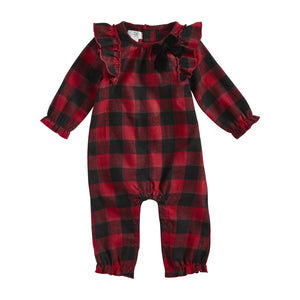 Buffalo plaid 2025 onesie baby girl