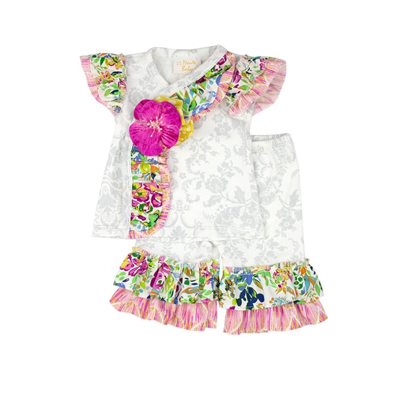 Haute Baby Floral Fantasy Infant Criss Cross Set - Bloom Kids Collection - Haute Baby