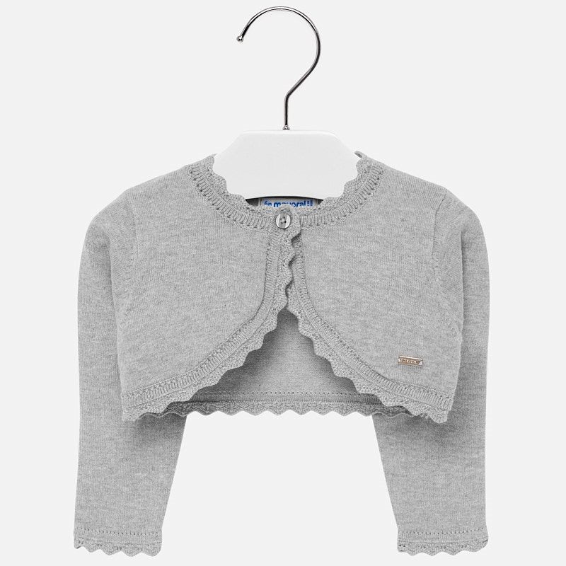 Mayoral Basic Knitted Cardigan - Silver - Bloom Kids Collection - Mayoral