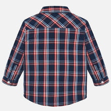 Mayoral Long Sleeve Poplin Check Shirt - Prusia - Bloom Kids Collection - Mayoral