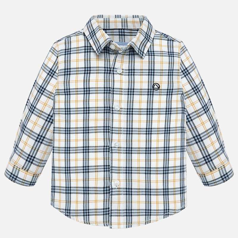 Mayoral Long Sleeve Checked Shirt - Corn - Bloom Kids Collection - Mayoral