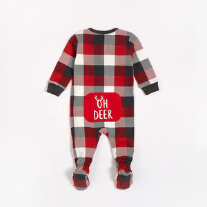 Petit Lem Plaid Sleeper - Red - Bloom Kids Collection - Petit Lem