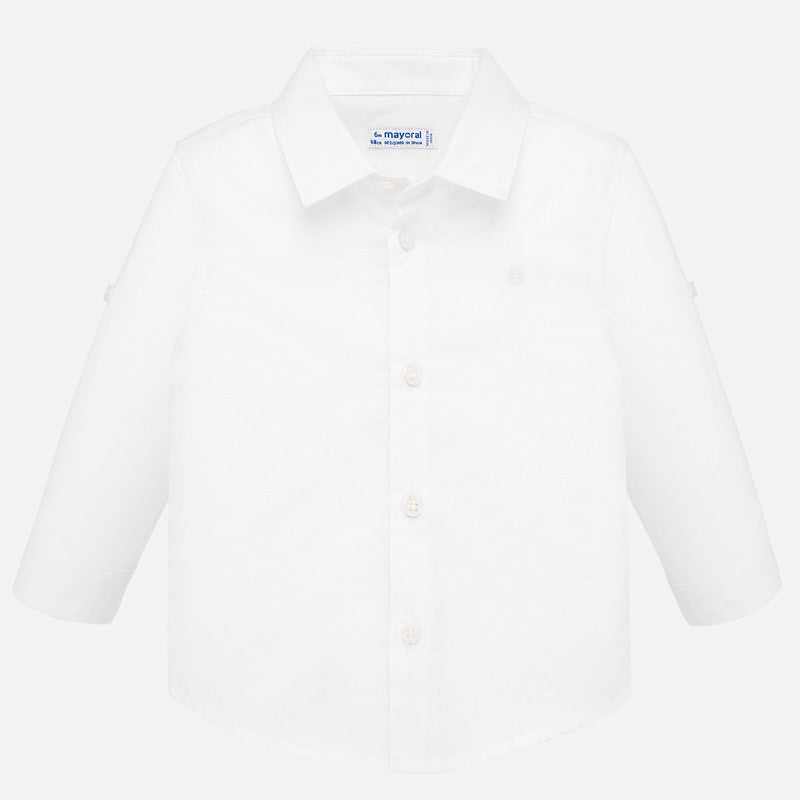 Mayoral Baby Boy Linen Shirt - White - Bloom Kids Collection - Mayoral