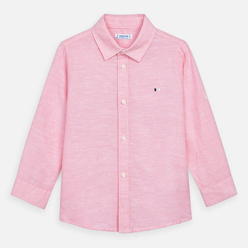 Mayoral Boy Linen Shirt - Pink Rose