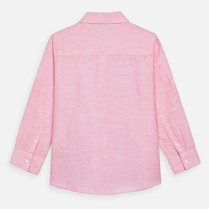 Mayoral Boy Linen Shirt - Pink Rose