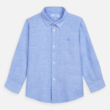 Mayoral Boy Linen Shirt - Light Blue