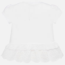 Mayoral Baby Girl Ruffle Hem Top - White - Bloom Kids Collection - Mayoral