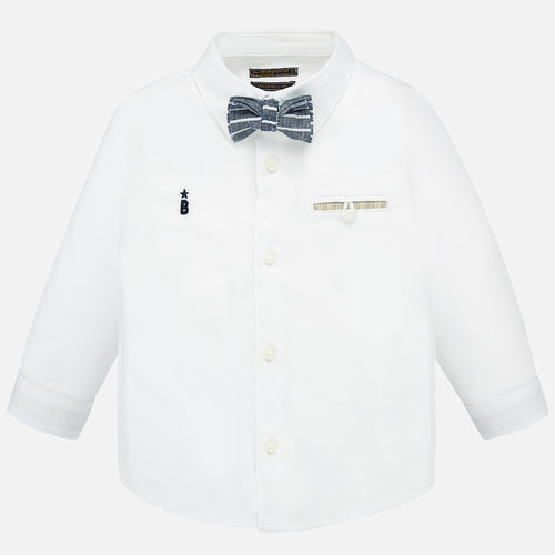 Mayoral Long Sleeve Dress Shirt - White - Bloom Kids Collection - Mayoral