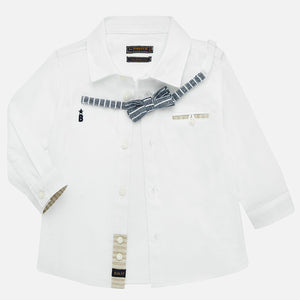 Mayoral Long Sleeve Dress Shirt - White - Bloom Kids Collection - Mayoral