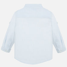 Mayoral Baby Boy Collar Stripe Shirt - Light Blue