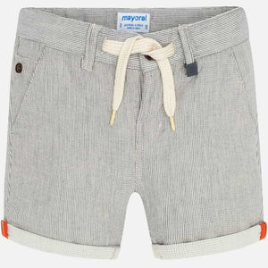Mayoral Boy Striped Bermuda Shorts - Cream - Bloom Kids Collection - Mayoral