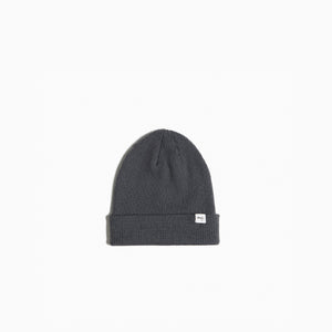 Miles Charcoal Responsible Merino Ribbed Beanie