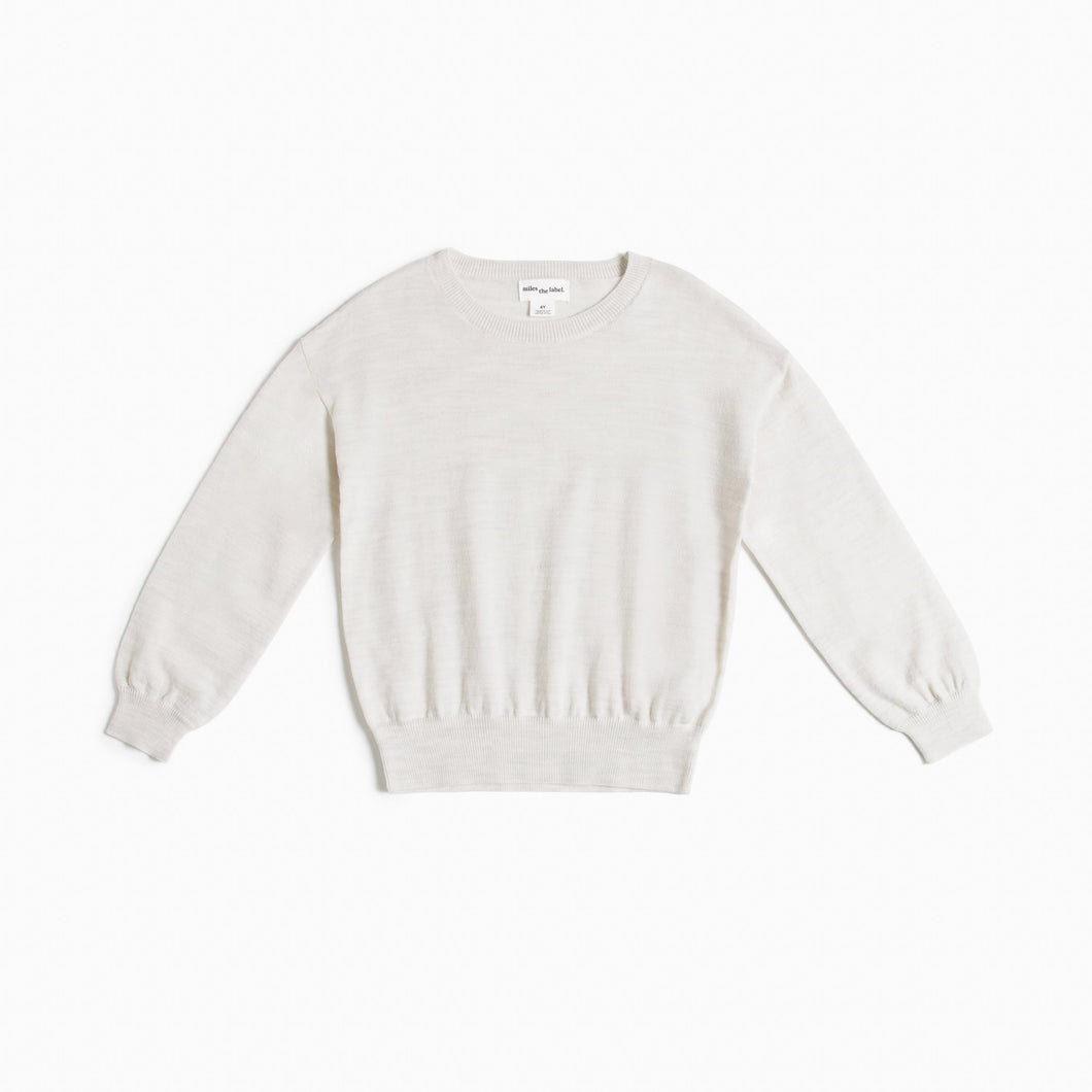 Miles North Grey Responsible Merino Girls Sweater