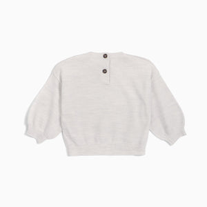 Miles North Grey Responsible Merino Sweater for Baby Girls