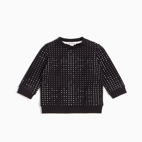 Miles MIDI Dots Print Baby Sweatshirt - Black
