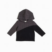 Miles Grid Print Color Block Baby Hoodie