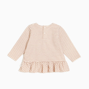 Miles Henna Orange Yarn-Dye Stripe Baby Tunic