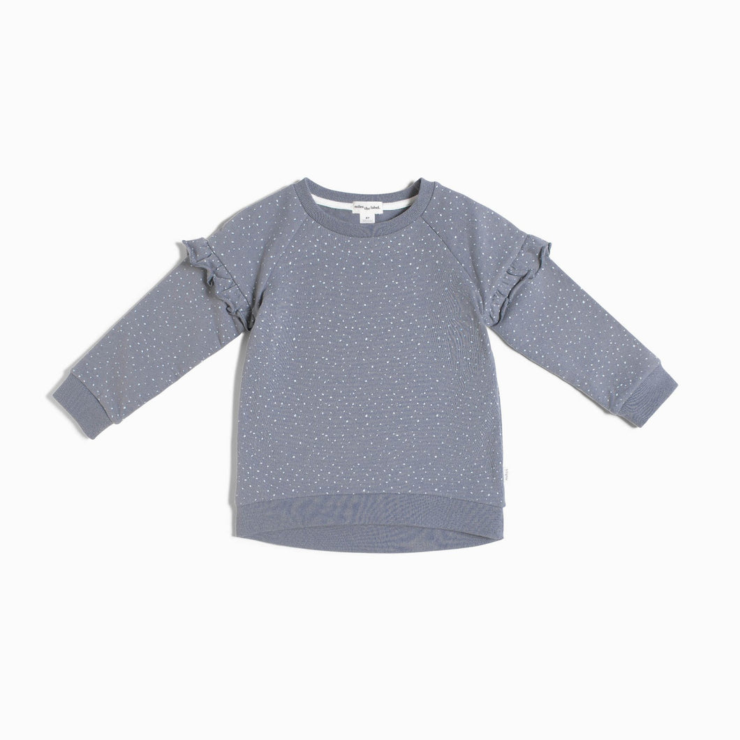 Miles Snow Print on Mauve Sweatshirt