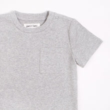 Petit Lem Heather Grey Boys Modal Rib T-shirt