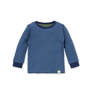 Burt's Bees Solid Thermal Organic Baby Long-Sleeve Tee - Blue Star