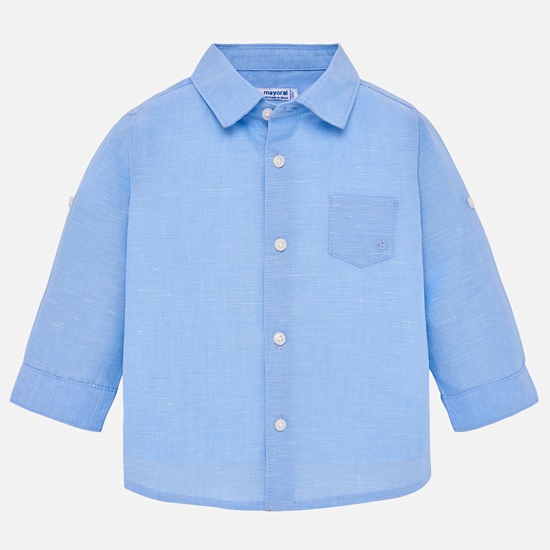 Mayoral Linen Shirt - Sky Blue - Bloom Kids Collection - Mayoral