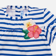 Mayoral Striped Short Sleeved Geranium Top - Bloom Kids Collection - Mayoral