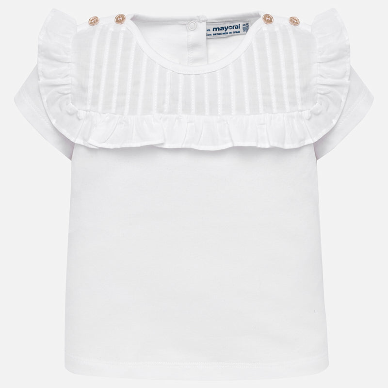 Mayoral Baby Girl Pleated Ruffle Top - Bloom Kids Collection - Mayoral