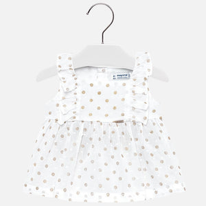 Mayoral Champagne Polka Dot Top - Bloom Kids Collection - Mayoral