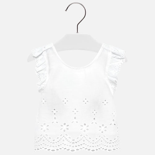 Mayoral Eyelet Cross Back Top - Bloom Kids Collection - Mayoral