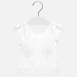 Mayoral Eyelet Cross Back Top - Bloom Kids Collection - Mayoral