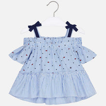 Mayoral Girls Indigo Stars and Stripes Top - Bloom Kids Collection - Mayoral