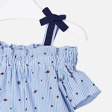 Mayoral Girls Indigo Stars and Stripes Top - Bloom Kids Collection - Mayoral