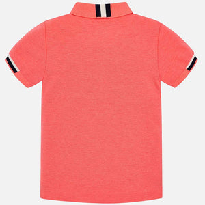 Mayoral Boys Polo - Fluorescent Salmon - Bloom Kids Collection - Mayoral