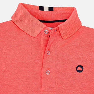 Mayoral Boys Polo - Fluorescent Salmon - Bloom Kids Collection - Mayoral