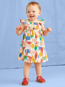 Tea Collection Ruffle Neck Dress - Egyptian Floral - Bloom Kids Collection - Tea Collection