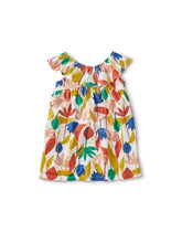 Tea Collection Ruffle Neck Dress - Egyptian Floral - Bloom Kids Collection - Tea Collection