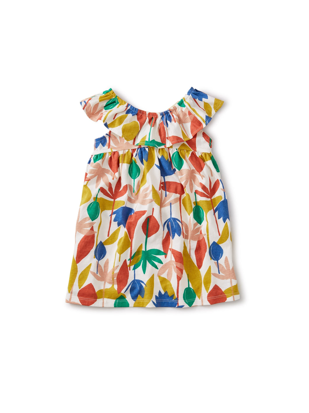 Tea Collection Ruffle Neck Dress - Egyptian Floral - Bloom Kids Collection - Tea Collection