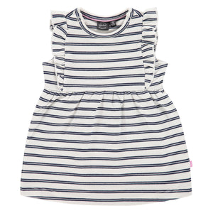 Babyface Baby Girl Stripe Dress - Creme
