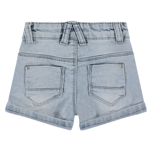 Babyface Girls Jogg Denim Short - Faded Blue Denim