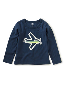Tea Collection Take Flight Glow Graphic Tee - Whale Blue