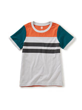 Tea Collection Sporty Colorblock Tee - Oyster Grey