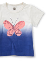 Tea Collection Butterfly Dip-Dye Graphic Tee - Chalk