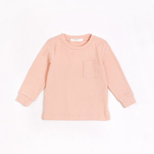 Petit Lem Modal Rib Long Sleeve T-Shirt - Rose