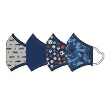 Andy & Evan 4 Pack Face Masks - 3 Layer with Filter Pocket - Boy Mix 2 (2T-7)